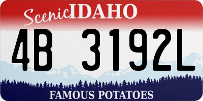ID license plate 4B3192L