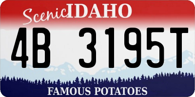ID license plate 4B3195T