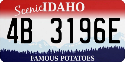 ID license plate 4B3196E