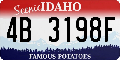 ID license plate 4B3198F