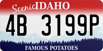 ID license plate 4B3199P