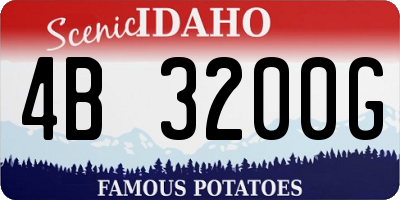 ID license plate 4B3200G