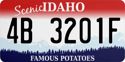 ID license plate 4B3201F