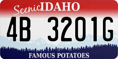 ID license plate 4B3201G
