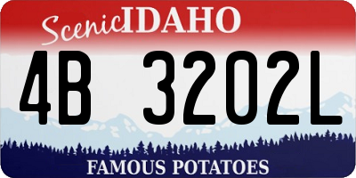 ID license plate 4B3202L