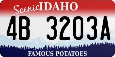 ID license plate 4B3203A
