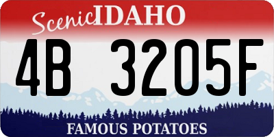 ID license plate 4B3205F