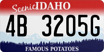 ID license plate 4B3205G
