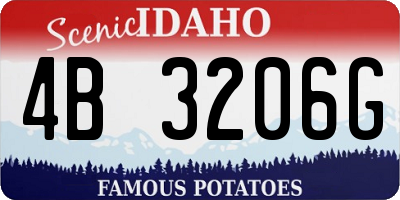 ID license plate 4B3206G