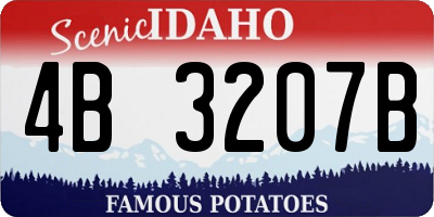 ID license plate 4B3207B