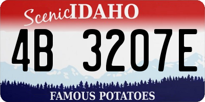 ID license plate 4B3207E