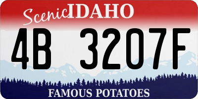 ID license plate 4B3207F