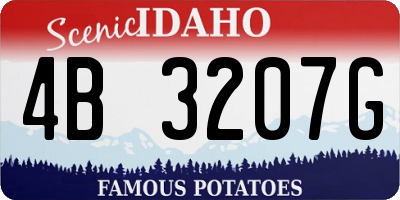 ID license plate 4B3207G