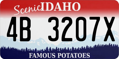 ID license plate 4B3207X