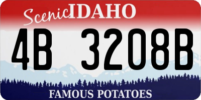 ID license plate 4B3208B