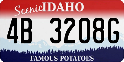ID license plate 4B3208G