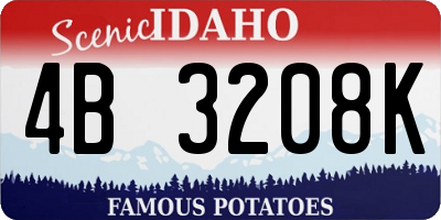 ID license plate 4B3208K