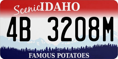 ID license plate 4B3208M