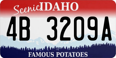 ID license plate 4B3209A