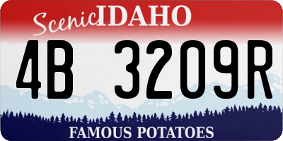 ID license plate 4B3209R