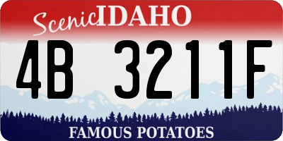 ID license plate 4B3211F