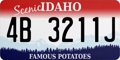 ID license plate 4B3211J