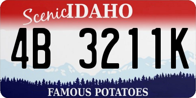 ID license plate 4B3211K