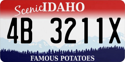 ID license plate 4B3211X
