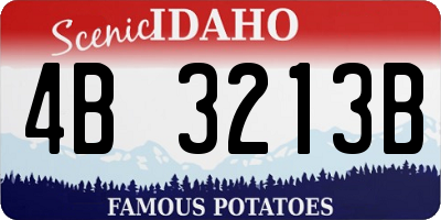 ID license plate 4B3213B