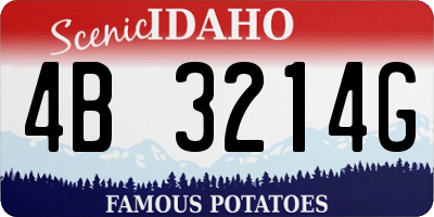 ID license plate 4B3214G
