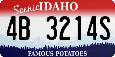 ID license plate 4B3214S