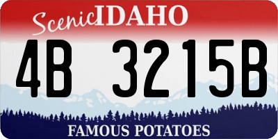 ID license plate 4B3215B