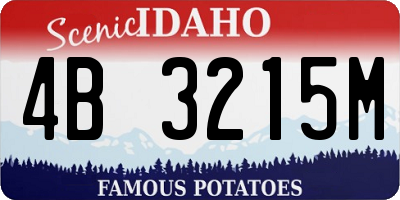 ID license plate 4B3215M