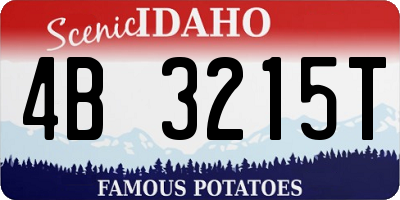 ID license plate 4B3215T