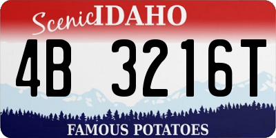 ID license plate 4B3216T