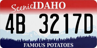 ID license plate 4B3217D