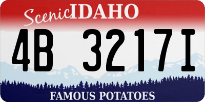 ID license plate 4B3217I