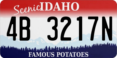 ID license plate 4B3217N