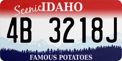 ID license plate 4B3218J