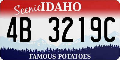 ID license plate 4B3219C