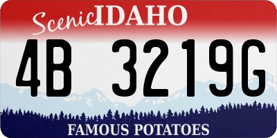 ID license plate 4B3219G