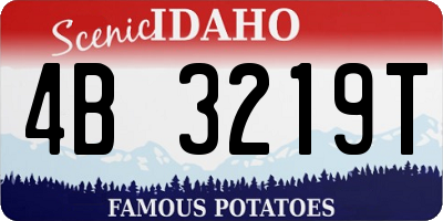 ID license plate 4B3219T