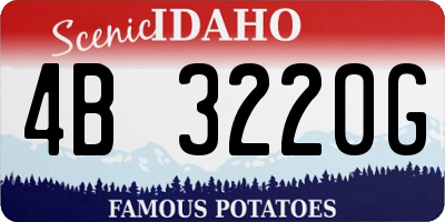 ID license plate 4B3220G