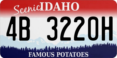 ID license plate 4B3220H