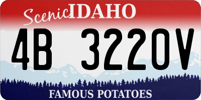 ID license plate 4B3220V