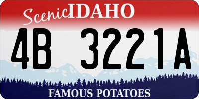ID license plate 4B3221A