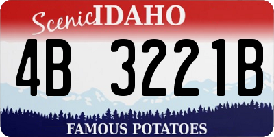 ID license plate 4B3221B