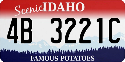 ID license plate 4B3221C