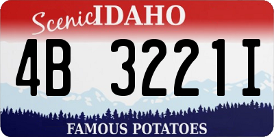 ID license plate 4B3221I
