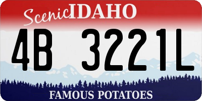 ID license plate 4B3221L